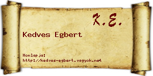 Kedves Egbert névjegykártya
